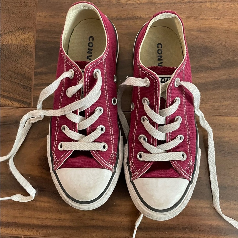 Kids Red Converse shoes